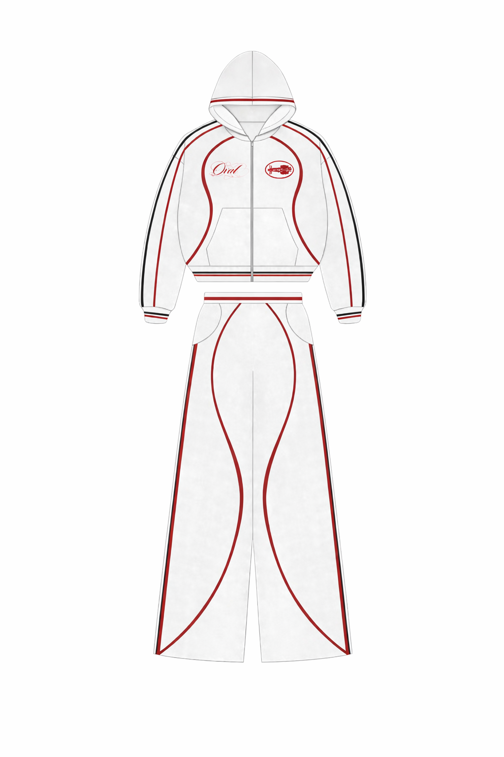 White and Red tracksuit
